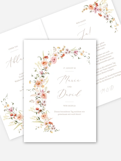 Hochzeitseinladung Flora