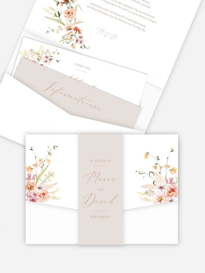 Hochzeitseinladung Flora