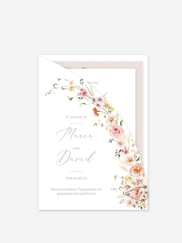 Hochzeitseinladung Flora