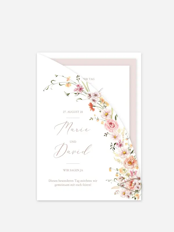 Hochzeitseinladung Flora
