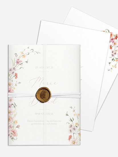 Hochzeitseinladung Flora