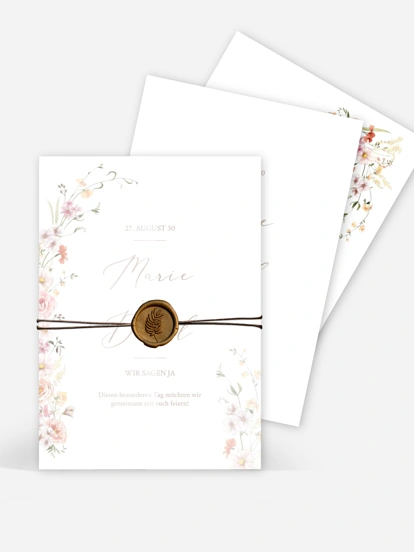 Hochzeitseinladung Flora