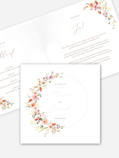 Hochzeitseinladung Flora