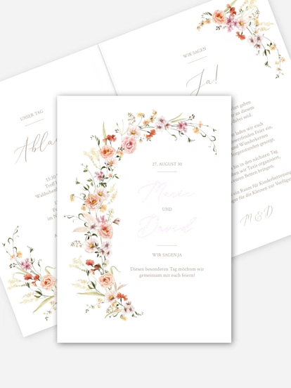 Hochzeitseinladung Flora