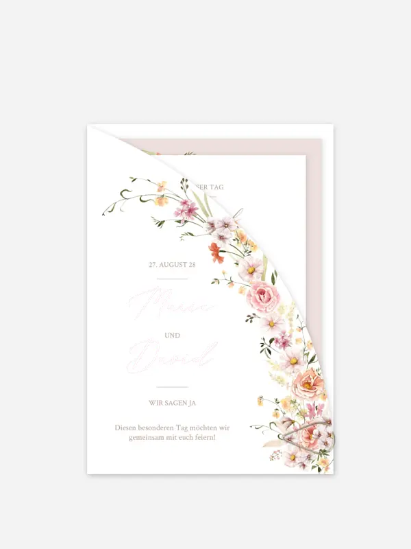 Hochzeitseinladung Flora