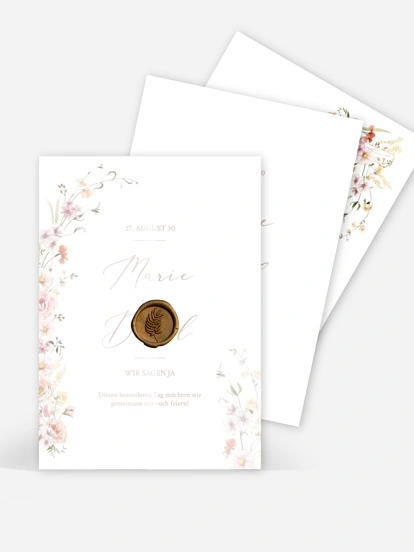 Hochzeitseinladung Flora