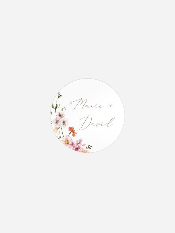 Geschenkaufkleber Hochzeit Flora