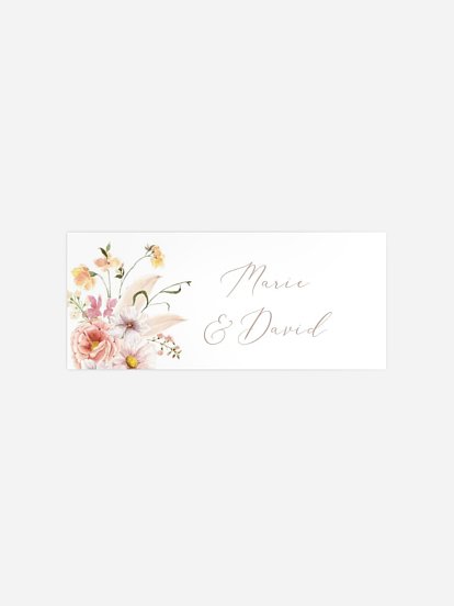 Geschenkaufkleber Hochzeit Flora