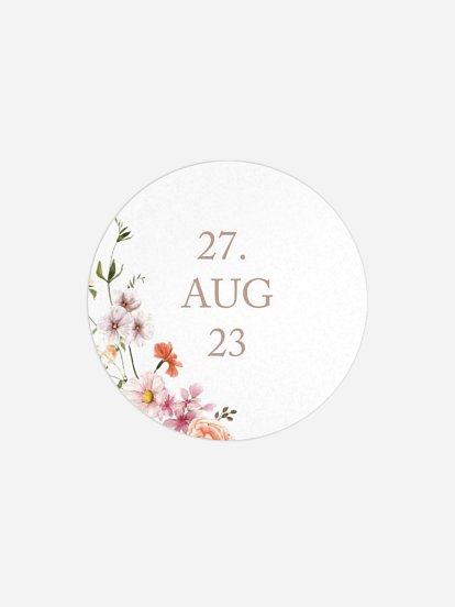 Geschenkaufkleber Hochzeit Flora