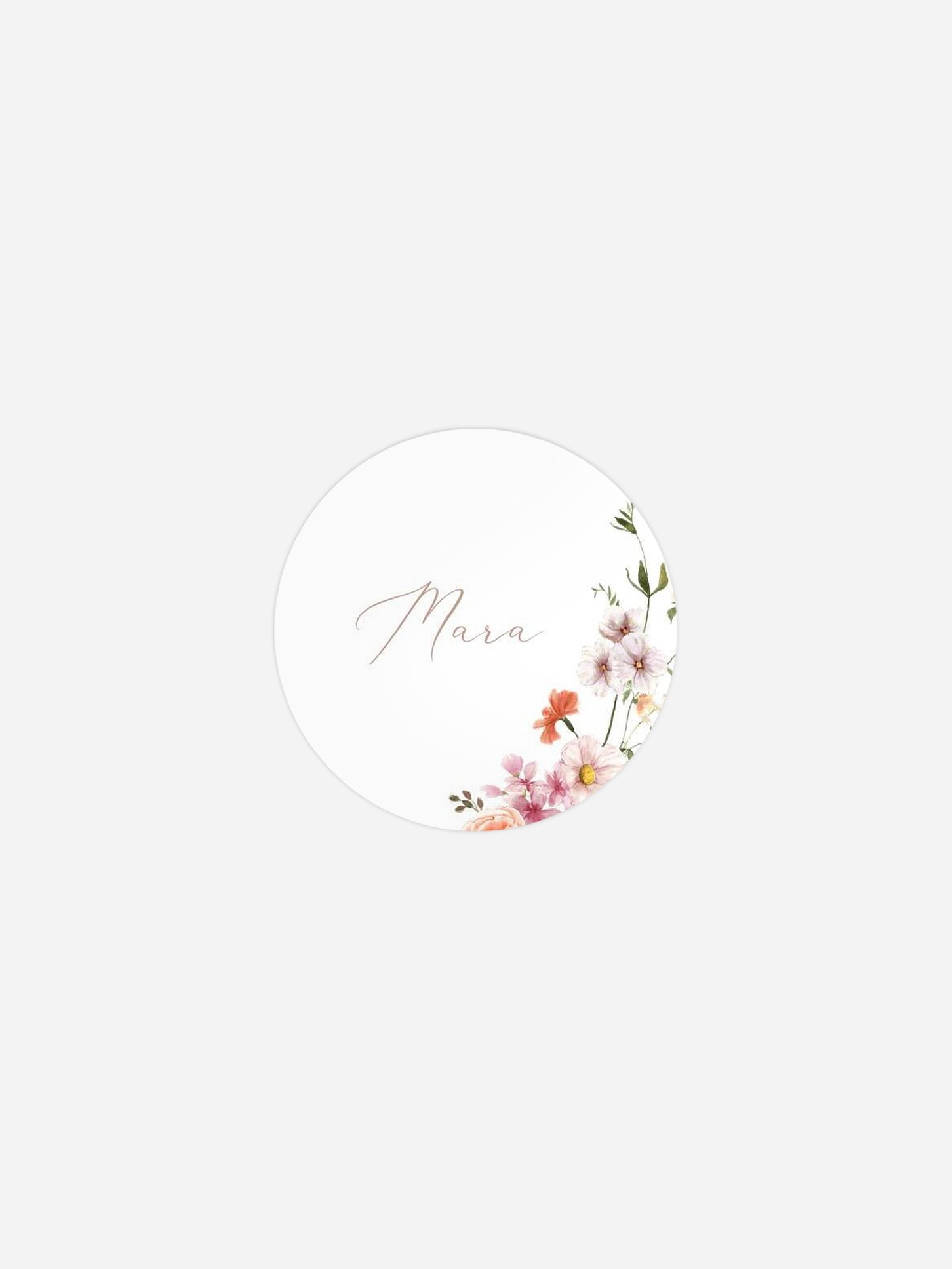 Geschenkaufkleber personalisiert Flora