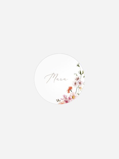 Geschenkaufkleber personalisiert Flora
