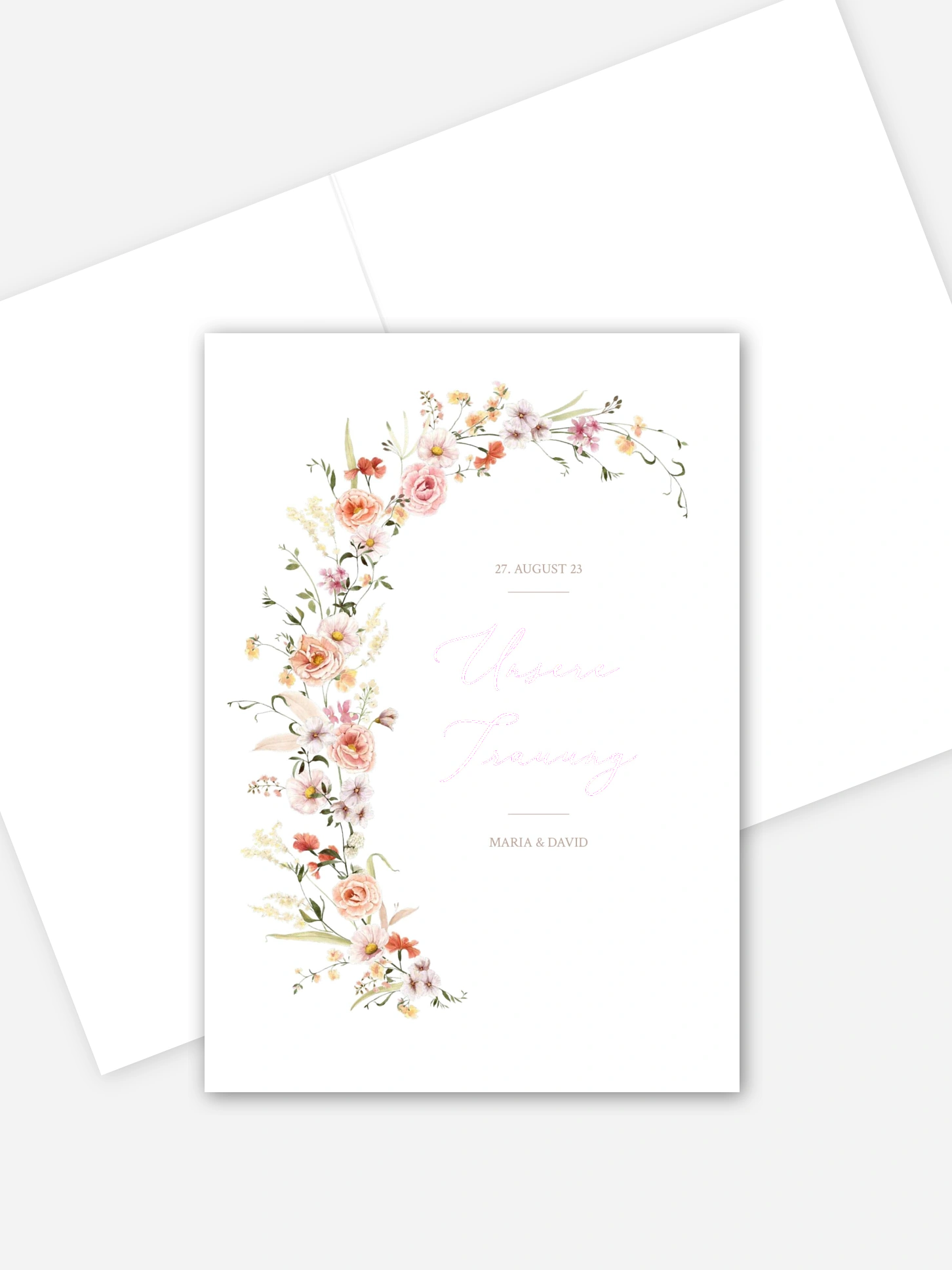 Kirchenheft Hochzeit Flora