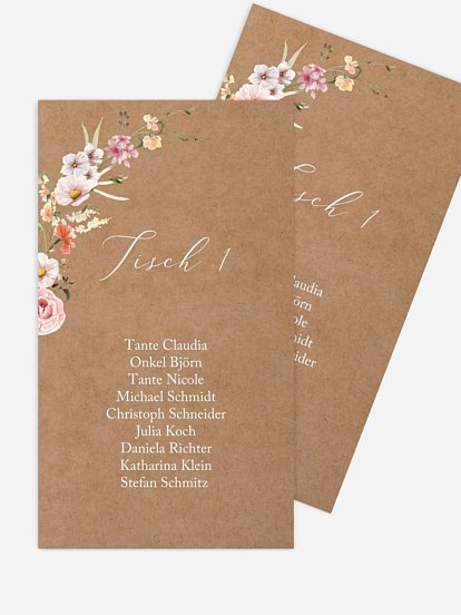 Gruppentischkarte Flora