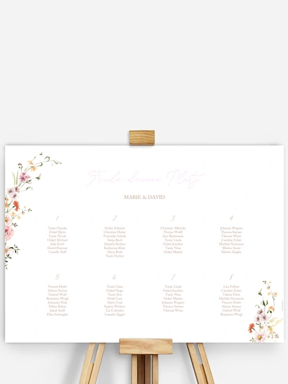 Sitzplan Plakat Flora
