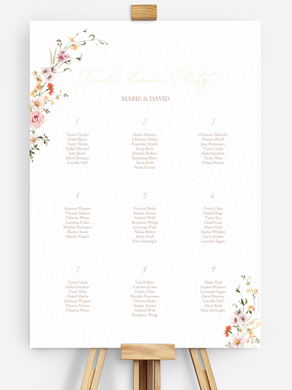 Sitzplan Plakat Flora