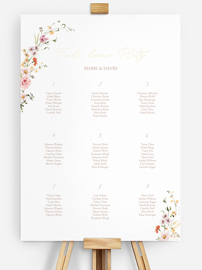 Sitzplan Plakat Flora