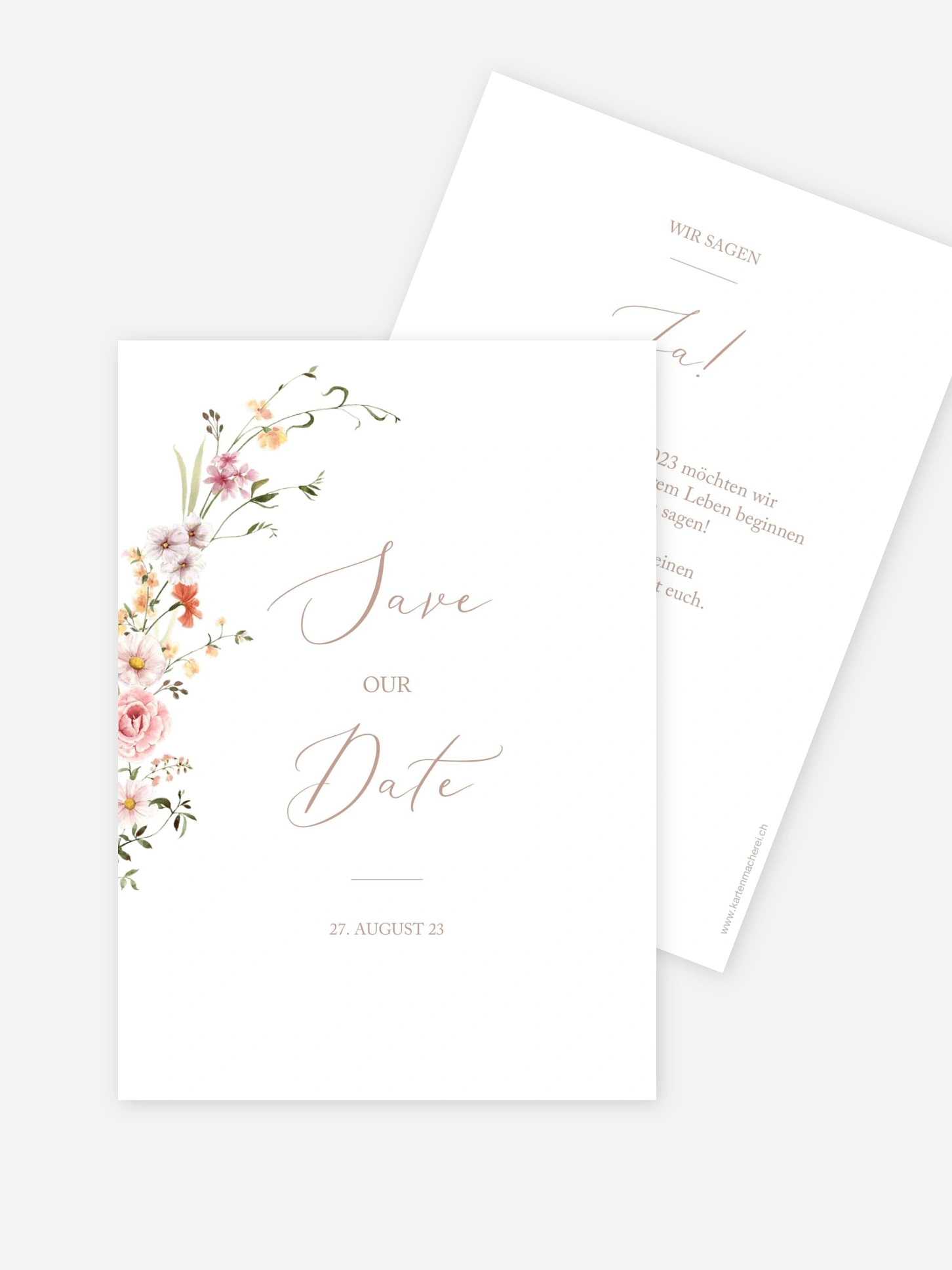 Save-the-Date Karte Flora
