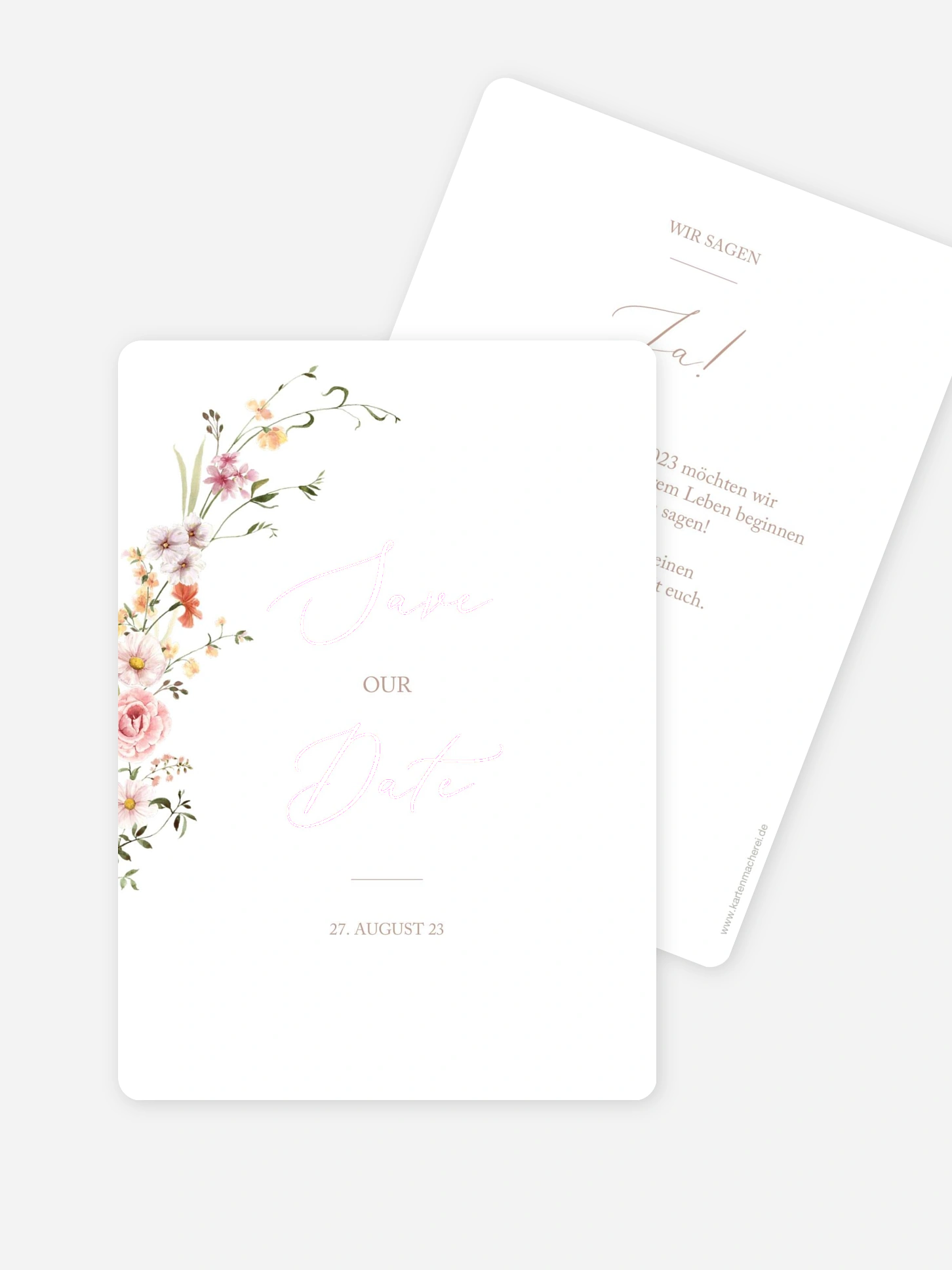 Save-the-Date Karte Flora