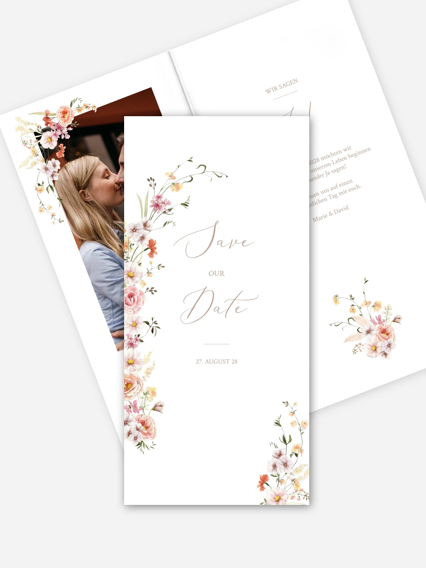 Save-the-Date Karte Flora
