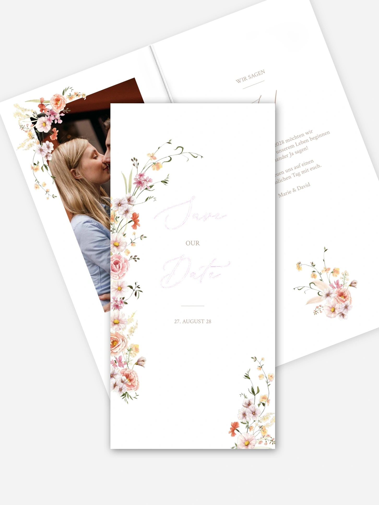Save-the-Date Karte Flora