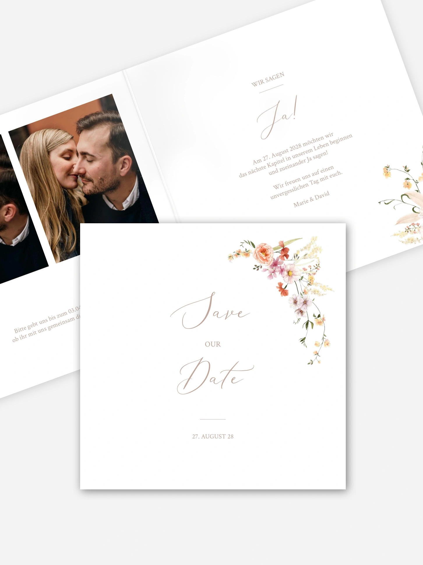 Save-the-Date Karte Flora