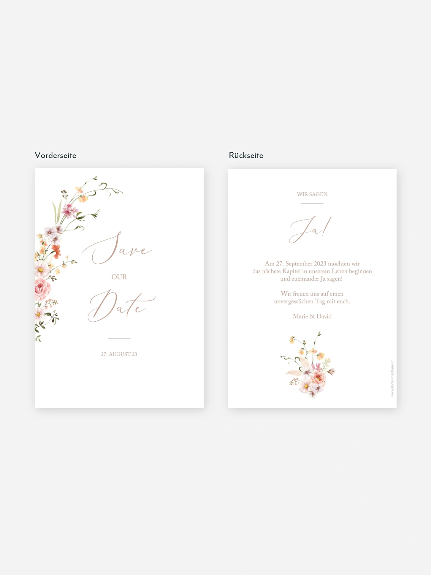 Save-the-Date Karte Flora