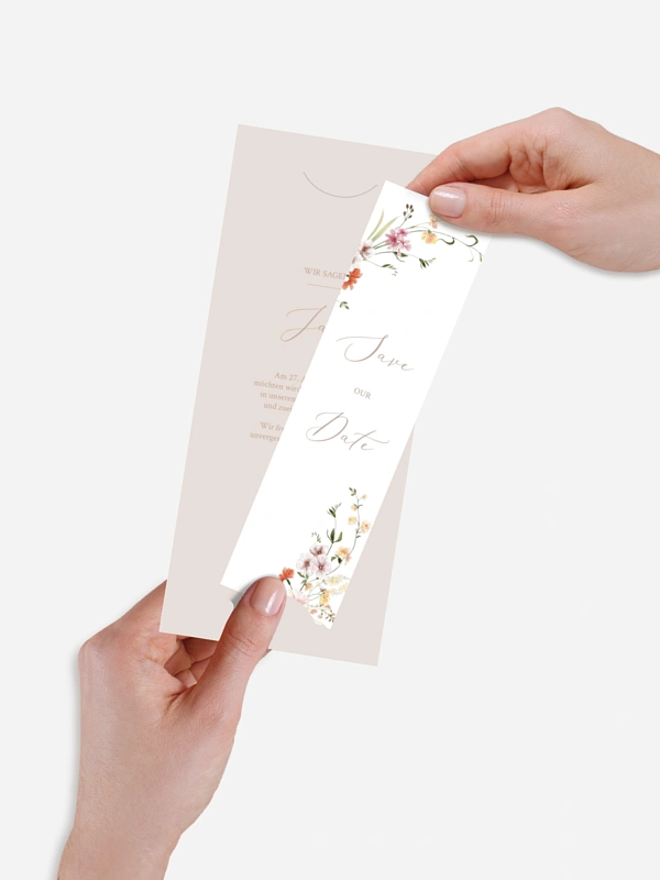 Save-the-Date Karte Flora