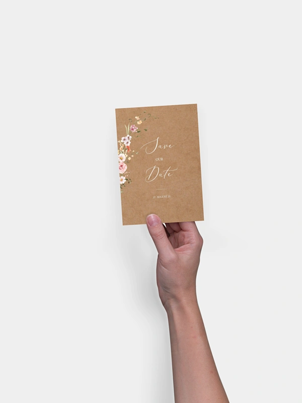 Save-the-Date Karte Flora