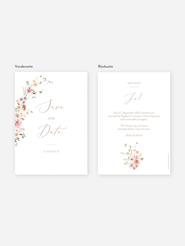 Save-the-Date Karte Flora