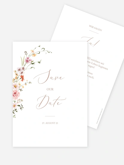 Save-the-Date Karte Flora