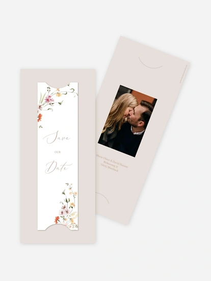 Save-the-Date Karte Flora