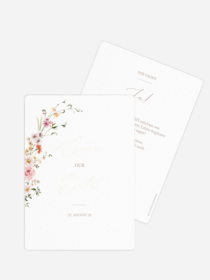 Save-the-Date Karte Flora
