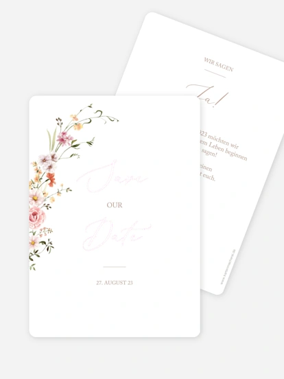 Save-the-Date Karte Flora