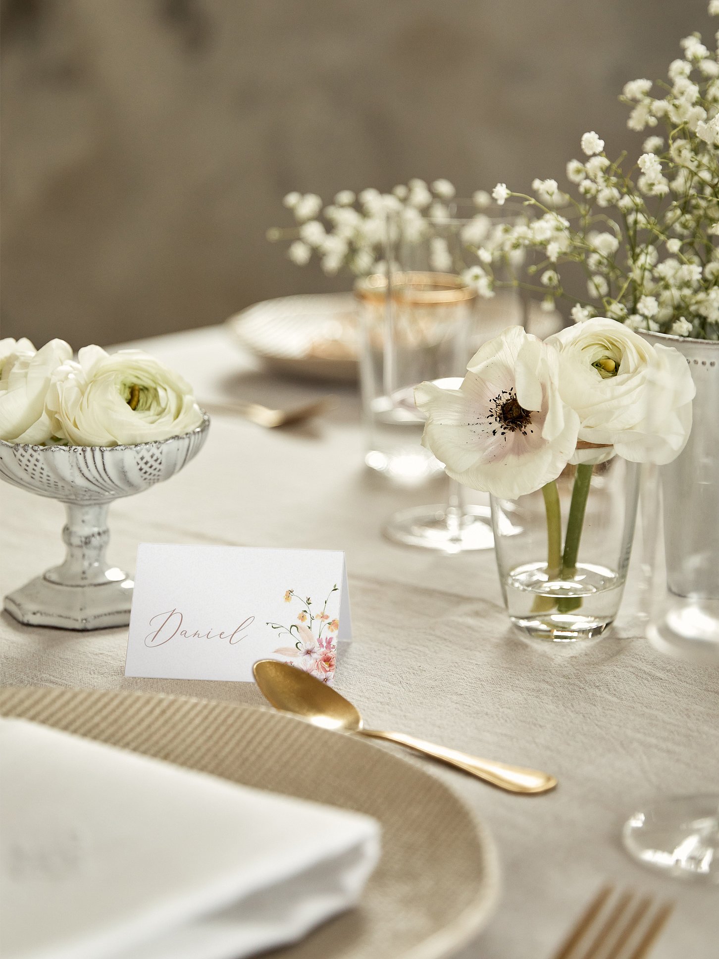 Tischkarte Hochzeit Flora