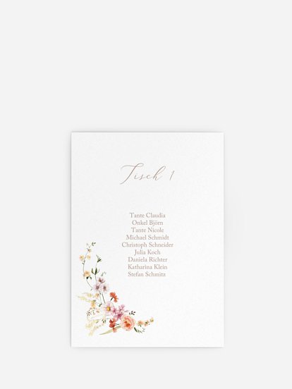 Sitzplan Kreativ Flora