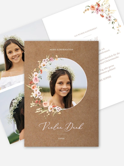 Danksagung Konfirmation Flora