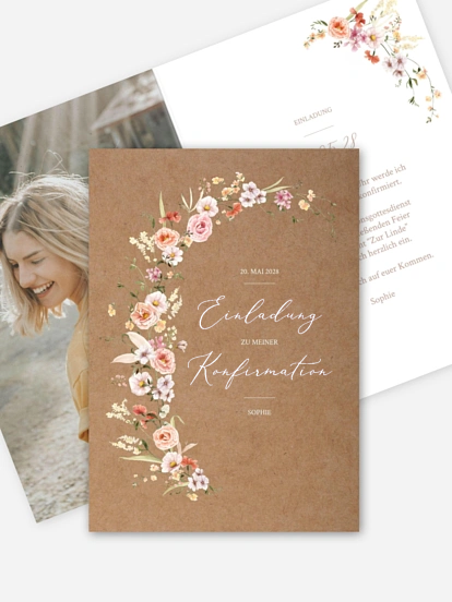 Konfirmationseinladung Flora