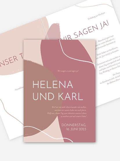 Hochzeitseinladung Blob it