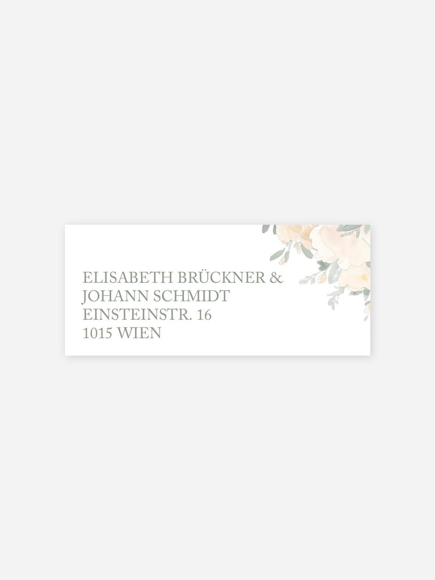 Absenderaufkleber Hochzeit Peach Roses