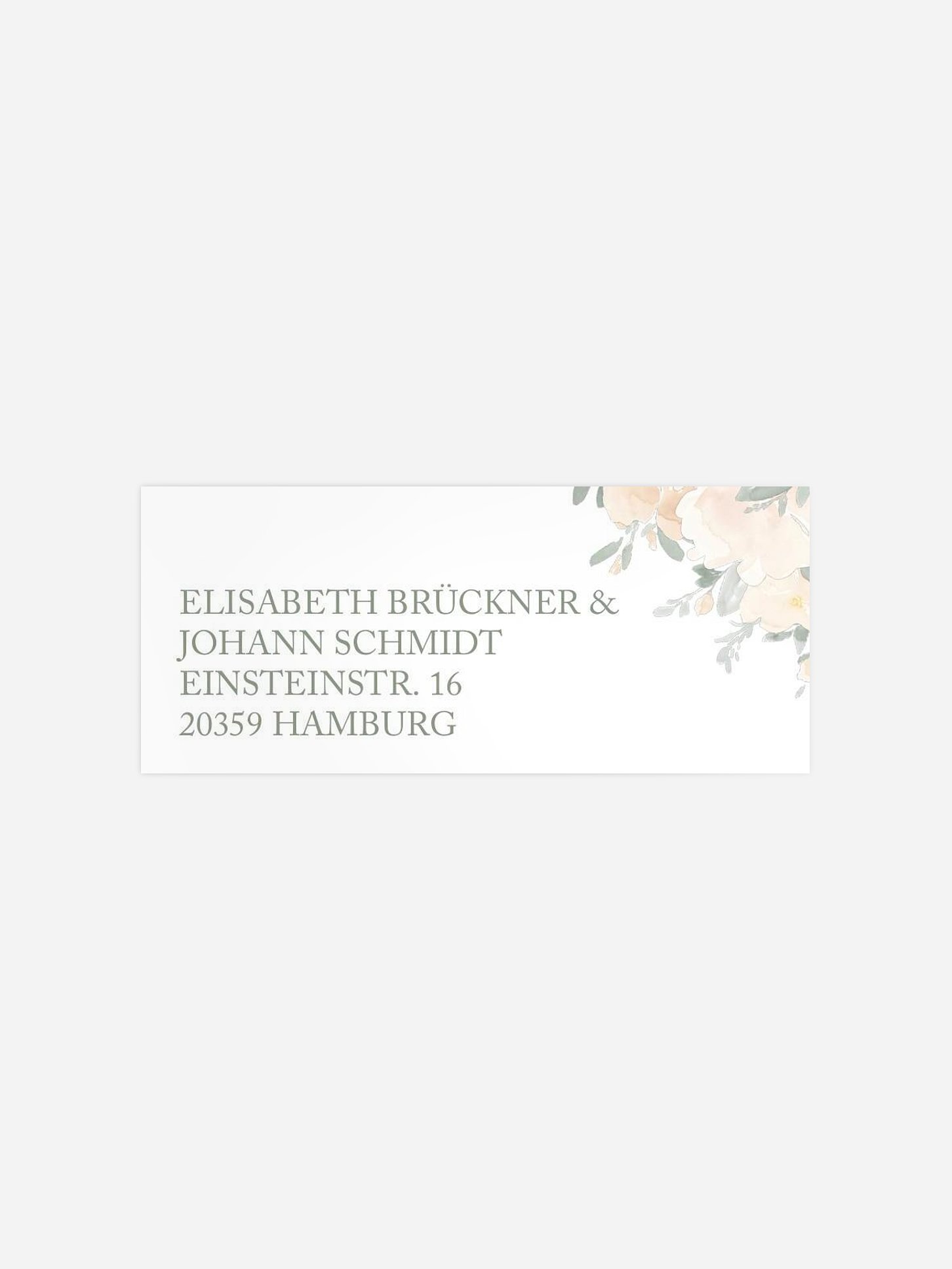 Absenderaufkleber Hochzeit Peach Roses