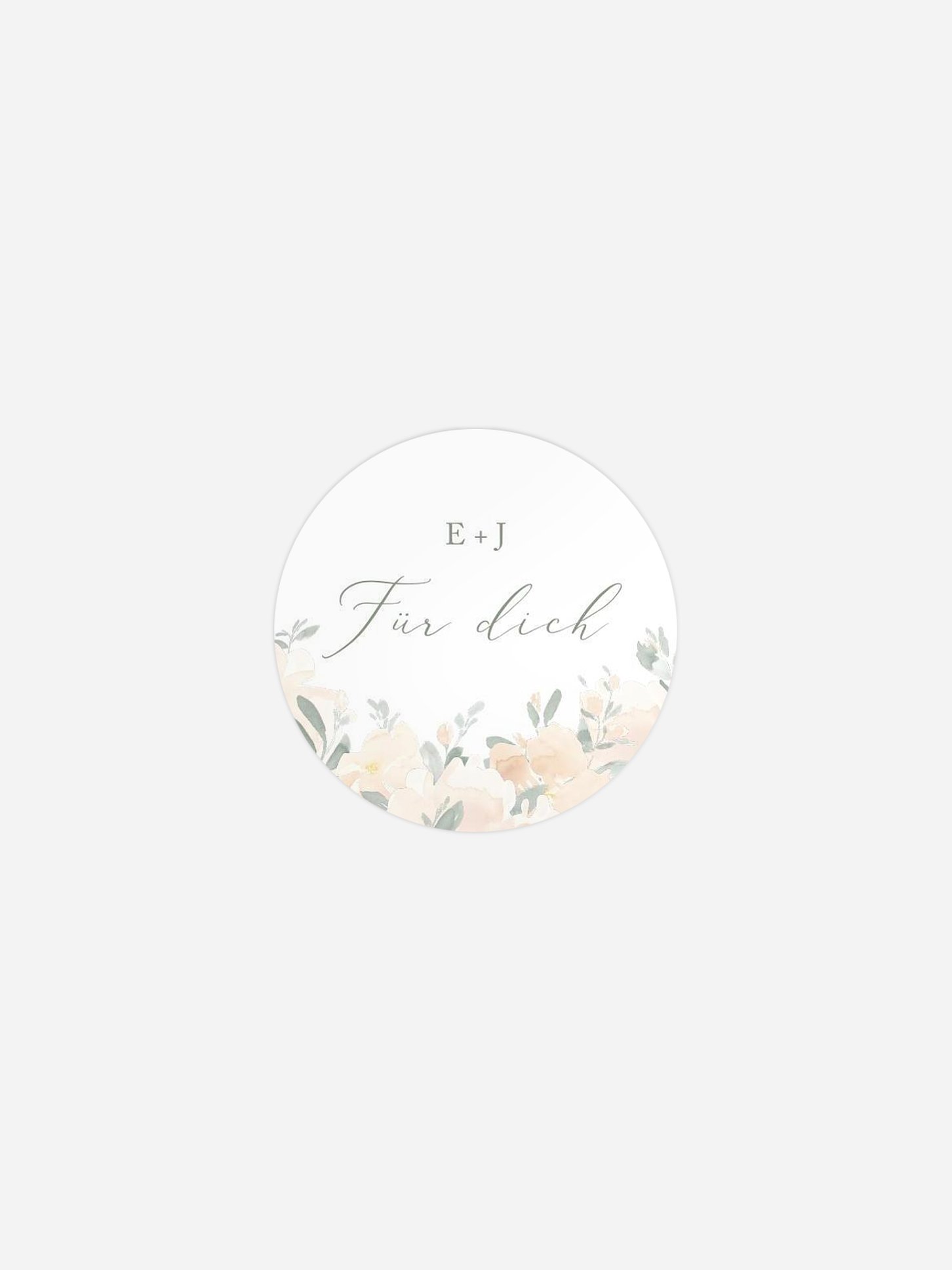 Geschenkaufkleber Hochzeit Peach Roses