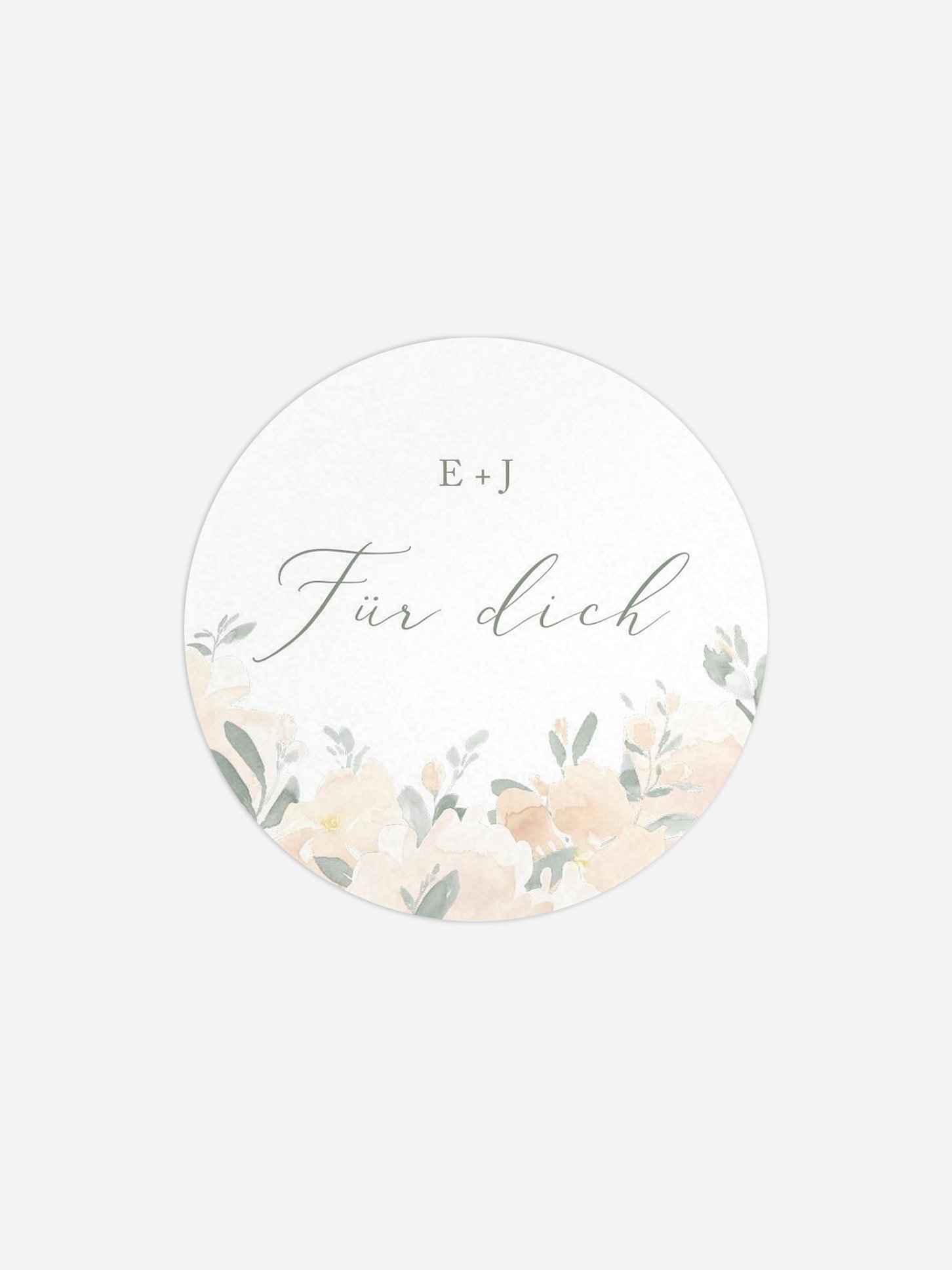 Geschenkaufkleber Hochzeit Peach Roses