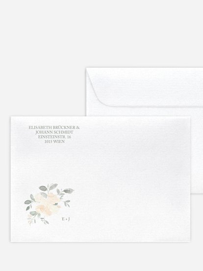 Briefumschlag mit Motiv Peach Roses