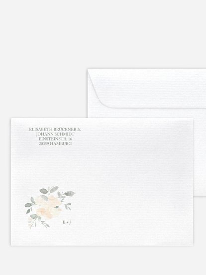 Briefumschlag mit Motiv Peach Roses