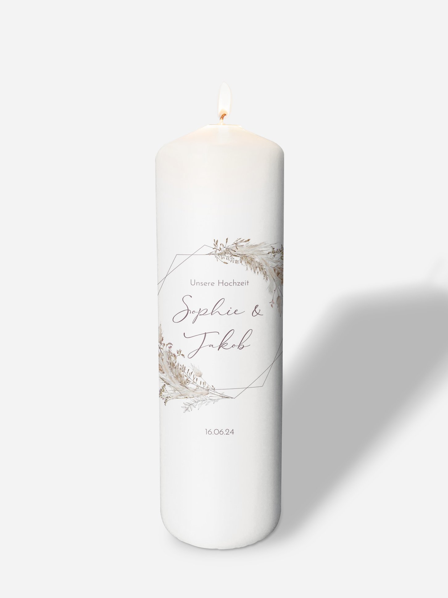 Hochzeitskerze Petiole Grasses