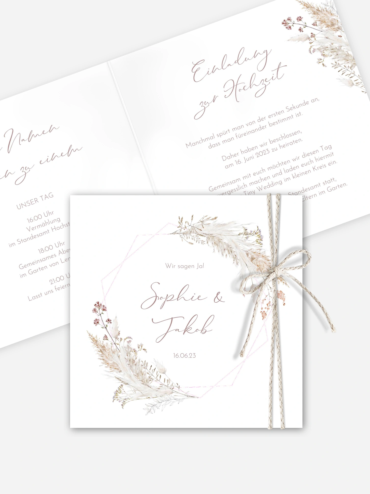 Hochzeitseinladung Petiole Grasses