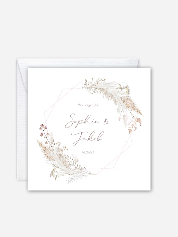 Hochzeitseinladung Petiole Grasses