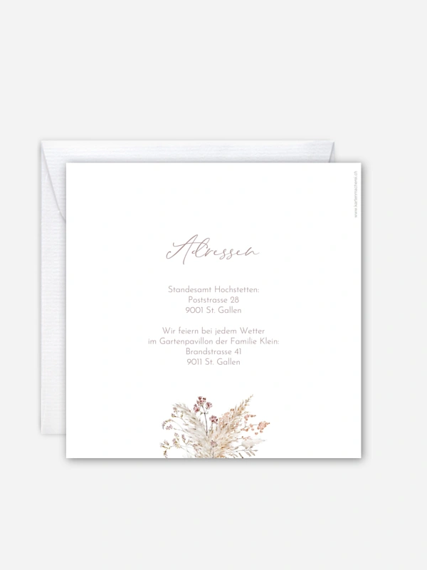 Hochzeitseinladung Petiole Grasses