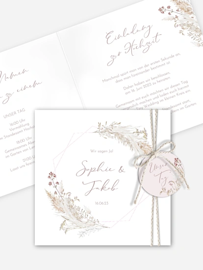 Hochzeitseinladung Petiole Grasses