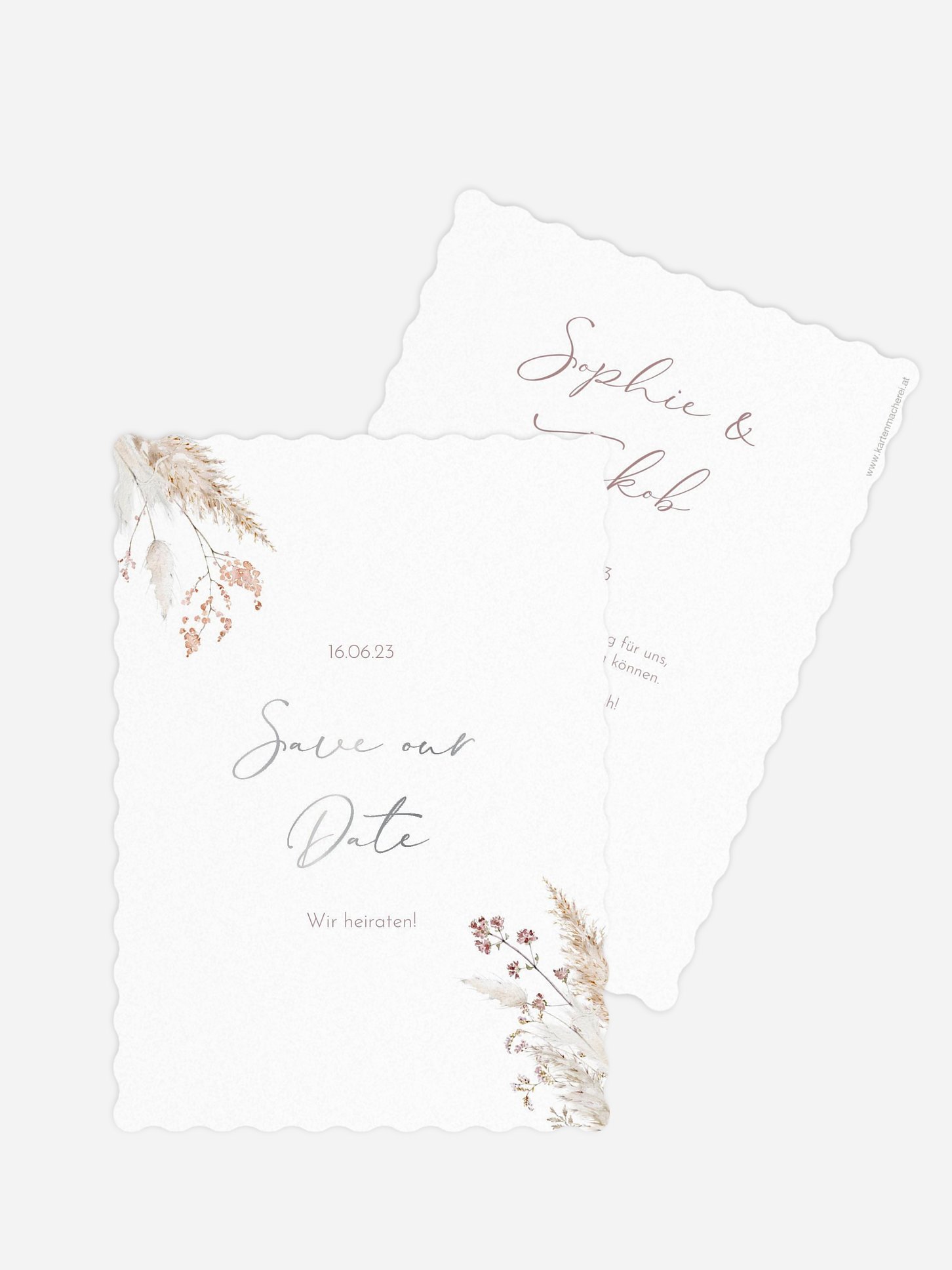 Save-the-Date Karte Petiole Grasses